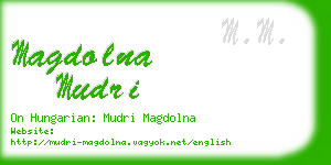 magdolna mudri business card